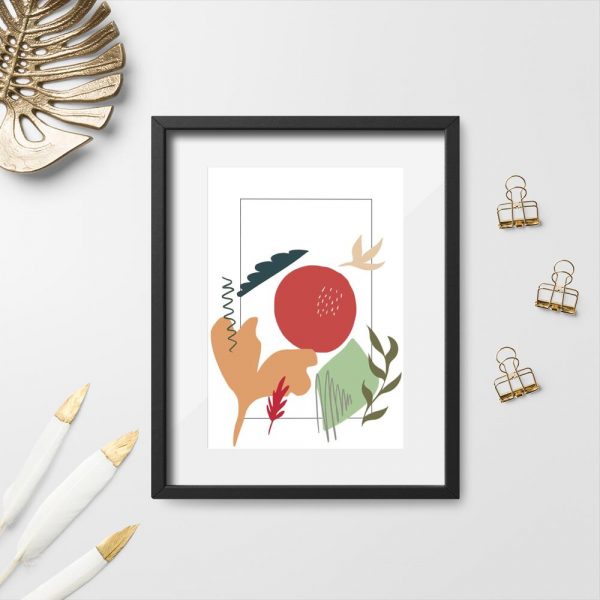 Plakat z motywem botanicznym