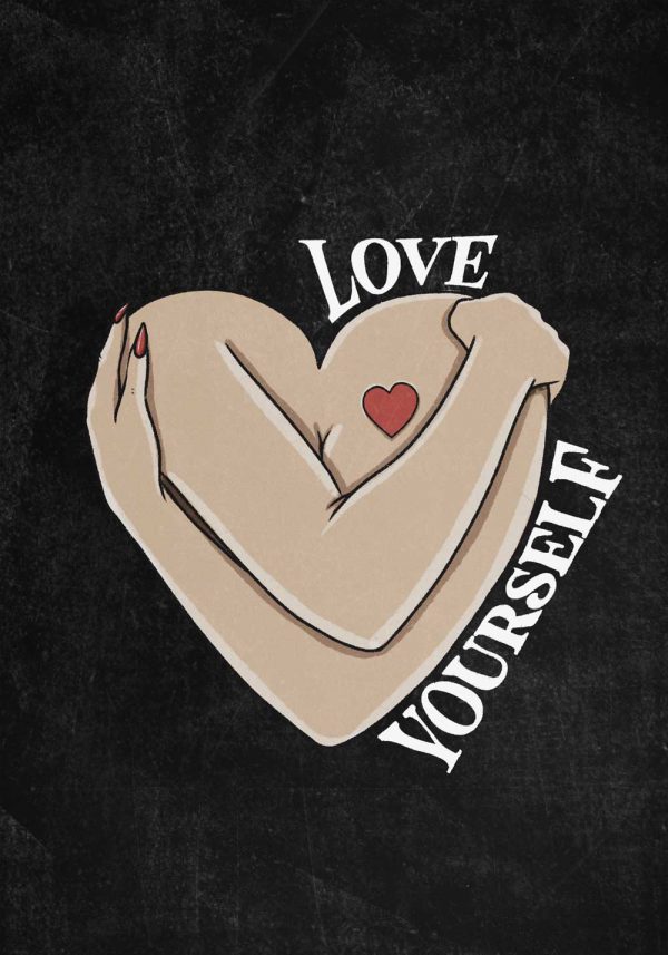 Plakat z napisem - Love yourself