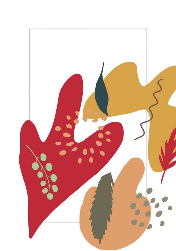 Plakat z abstrakcyjnymi plamami