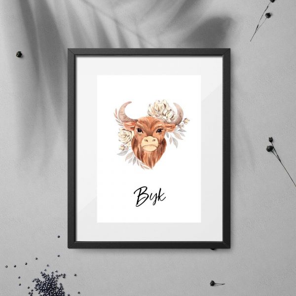 Plakat z bykiem do pokoju