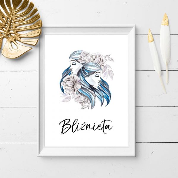 Plakat ze znakiem zodiaku na prezent