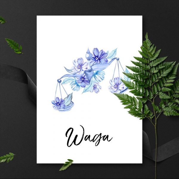 Plakat z wagą do salonu