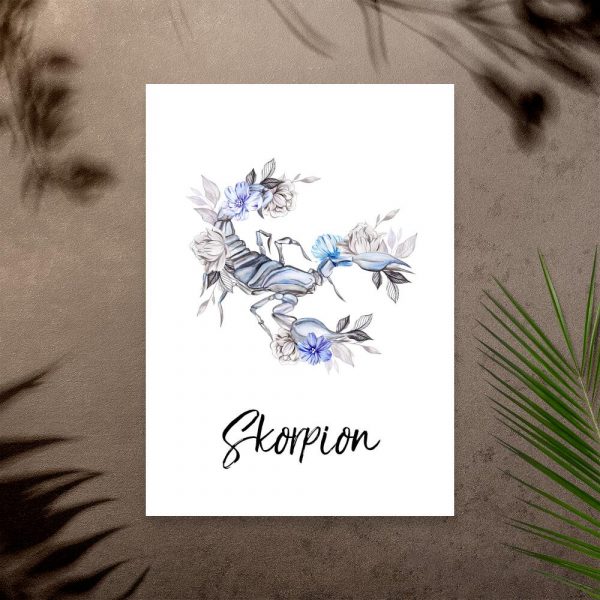 Plakat ze skorpionem do sypialni