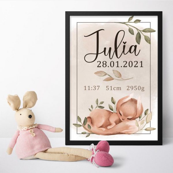 Plakat personalizowany dla dziewczynki