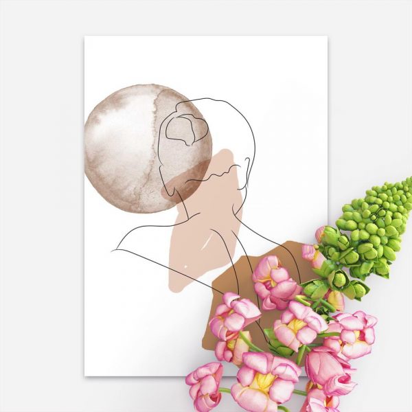 Plakat zarys kobiety