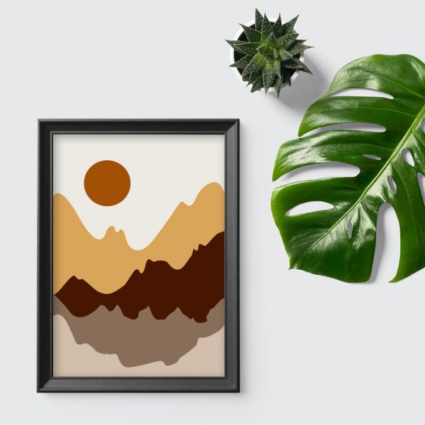 Plakat abstrakcyjny pejzaż