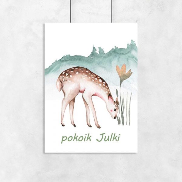 Personalizowany plakat z napisem do pokoju dziecka