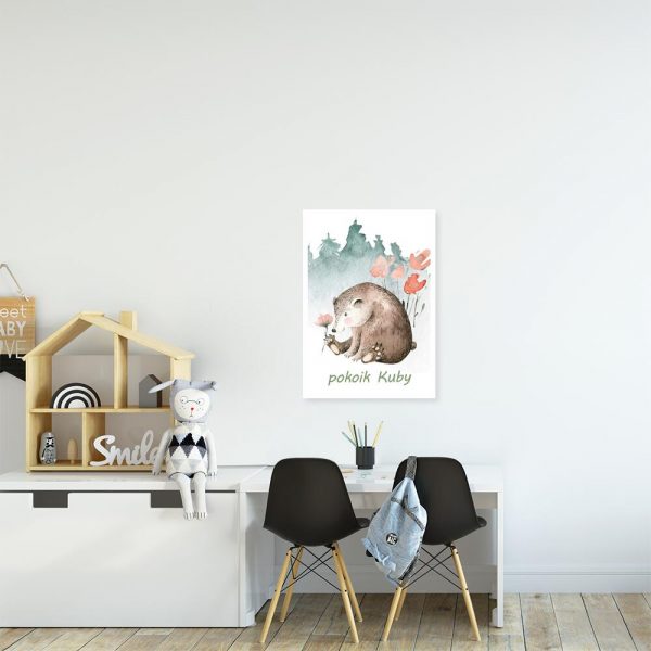 Plakat z metryczką nad łóżeczko dziecka