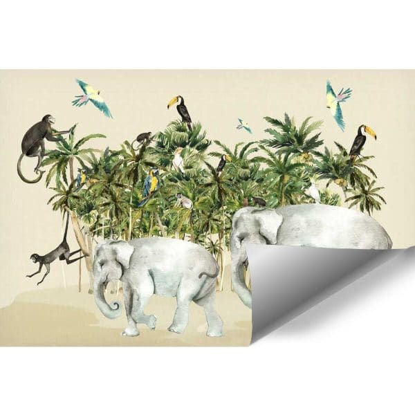 bajeczna fototapeta ze słoniami