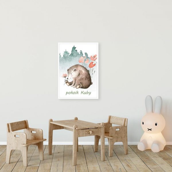 Plakat z metryczką do pokoju dziewczynki