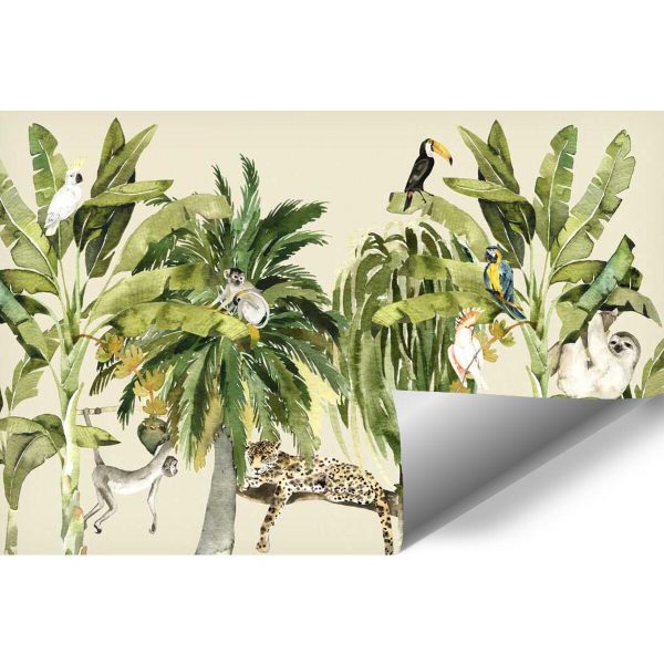 Barwna dżungla na fototapecie dla dzieci