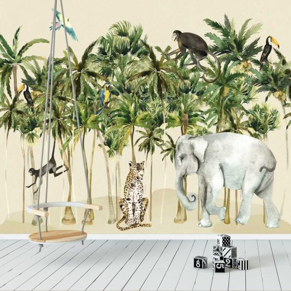 kolorowa fototapeta dziecięca- last tropikalny