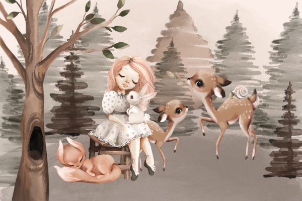 Fototapeta dziecięca z dziewczynką