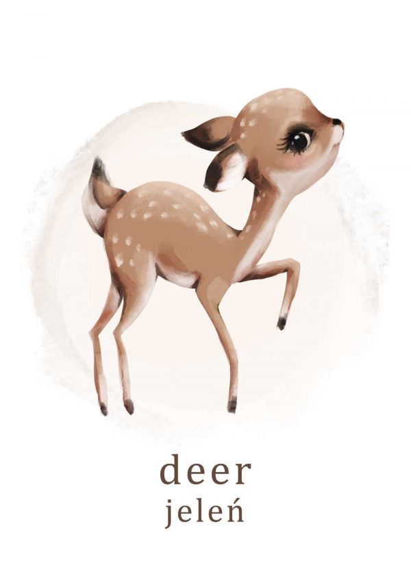 Plakat z jeleniem