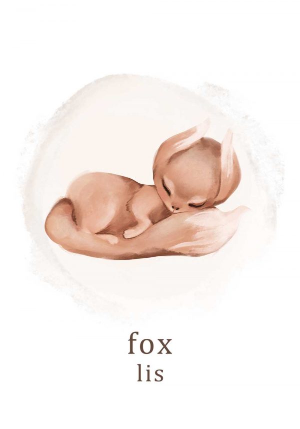 Plakat do dziecięcego wnętrza z lisem