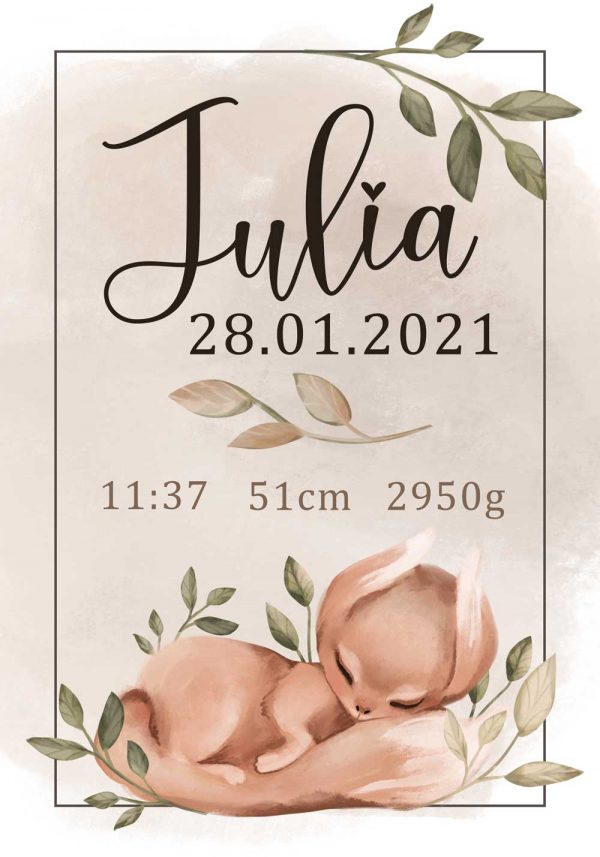 Plakat presonalizowany z imieniem dziecka