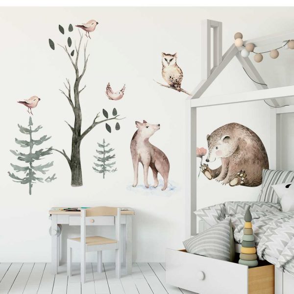 Zestaw naklejek - Leśny motyw