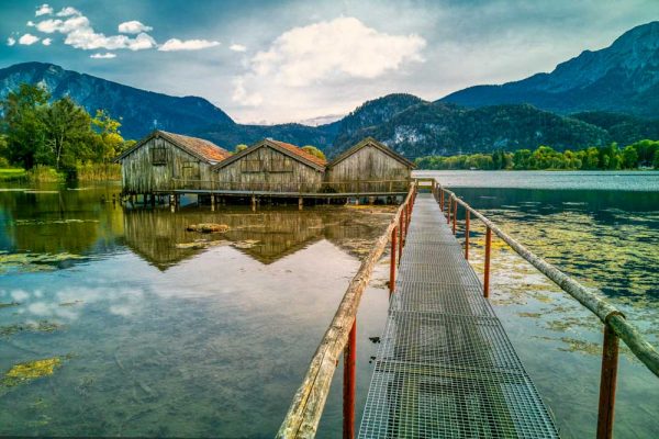Obraz z jeziorem Kochelsee