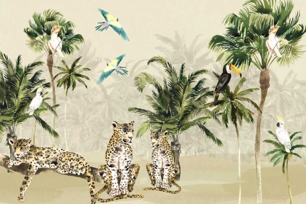 Fototapeta dla dzieci z motywem egzotycznych ptaków