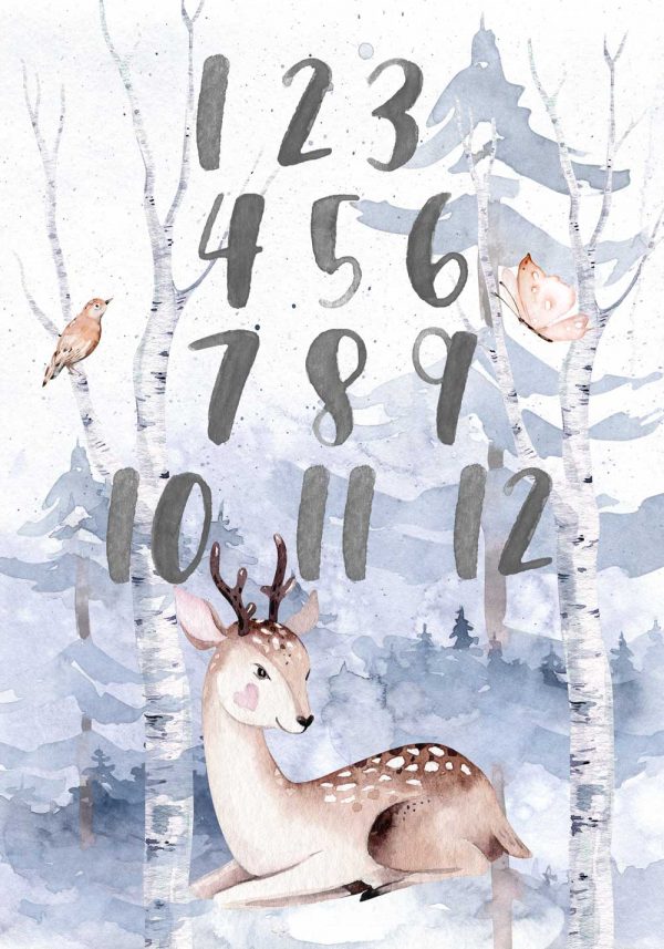 Plakat dziecięcy z cyferkami