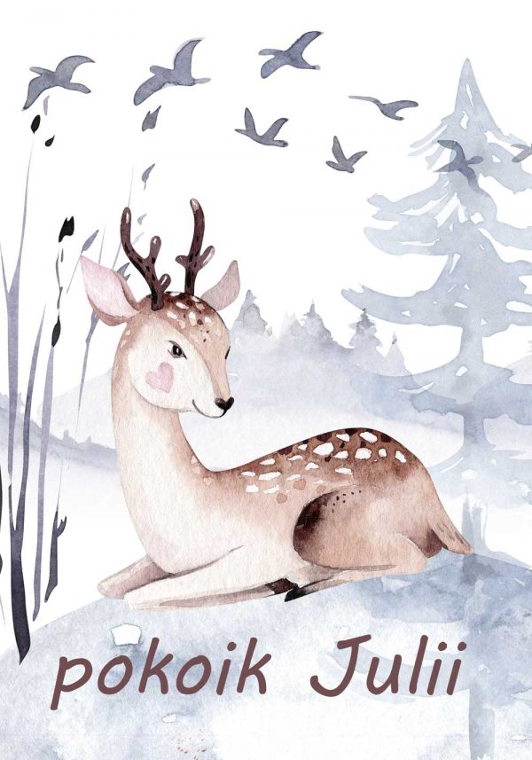 Uroczy plakat dl dzieci - Jelonek