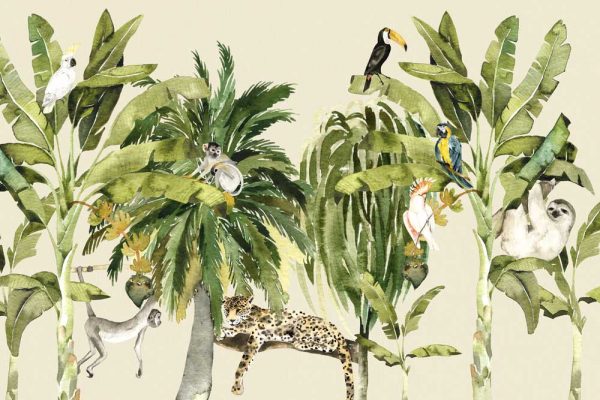 Fototapeta dziecięca z motywem dzikich zwierząt