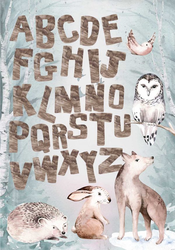 Plakat z alfabetem