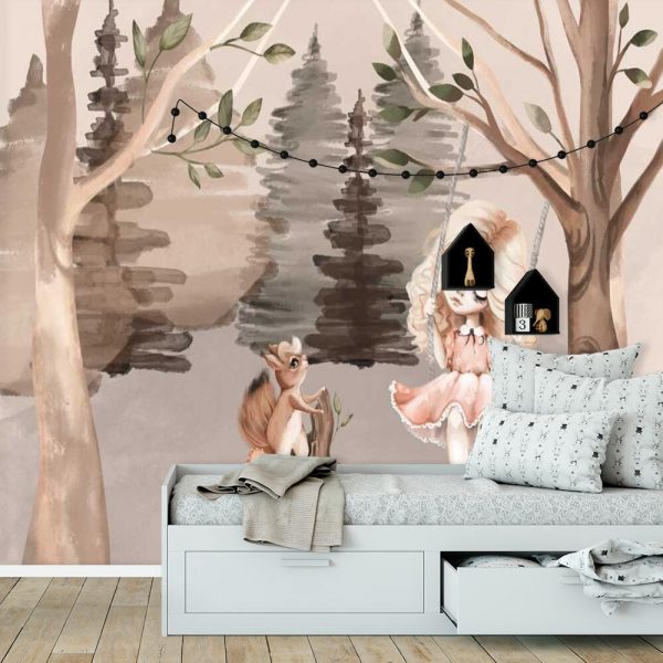 Fototapeta dziecięca z pięknym lasem