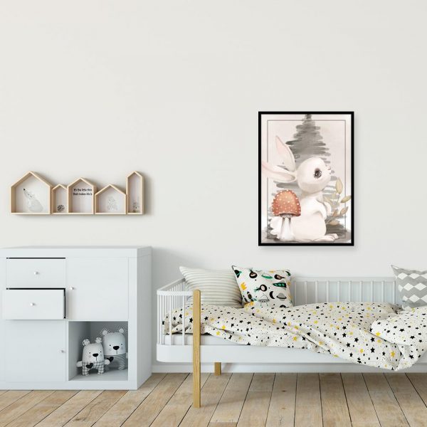 Plakat z królikiem dla dzieci