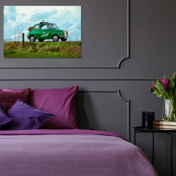 Obraz ze starym fiatem 500 do pokoju