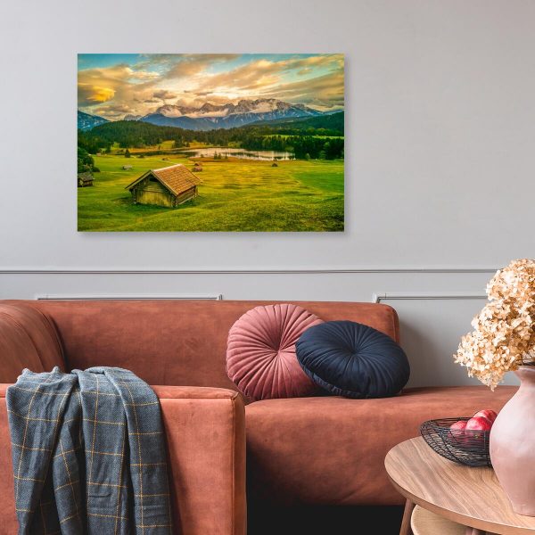 Obraz z widokiem na jezioro Geroldsee do pokoju