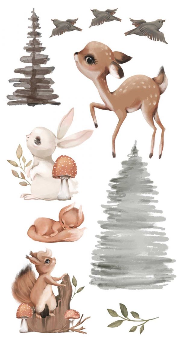 Naklejki dla chłopca - Motyw leśny