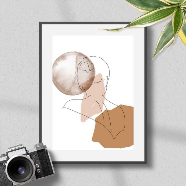 Plakat kobieta w koku