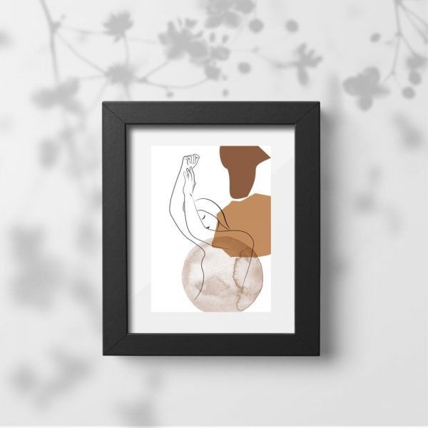 Plakat ze szkicem kobiety