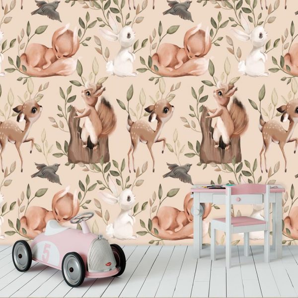 Tapeta do pokoiku dziecięcego - Wiewiórka