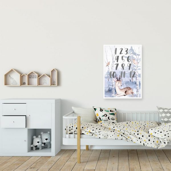 sarenka i cyferki na plakacie dla przedszkolaka