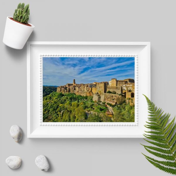 Plakat z miasteczkiem Pitigliano do sypialni