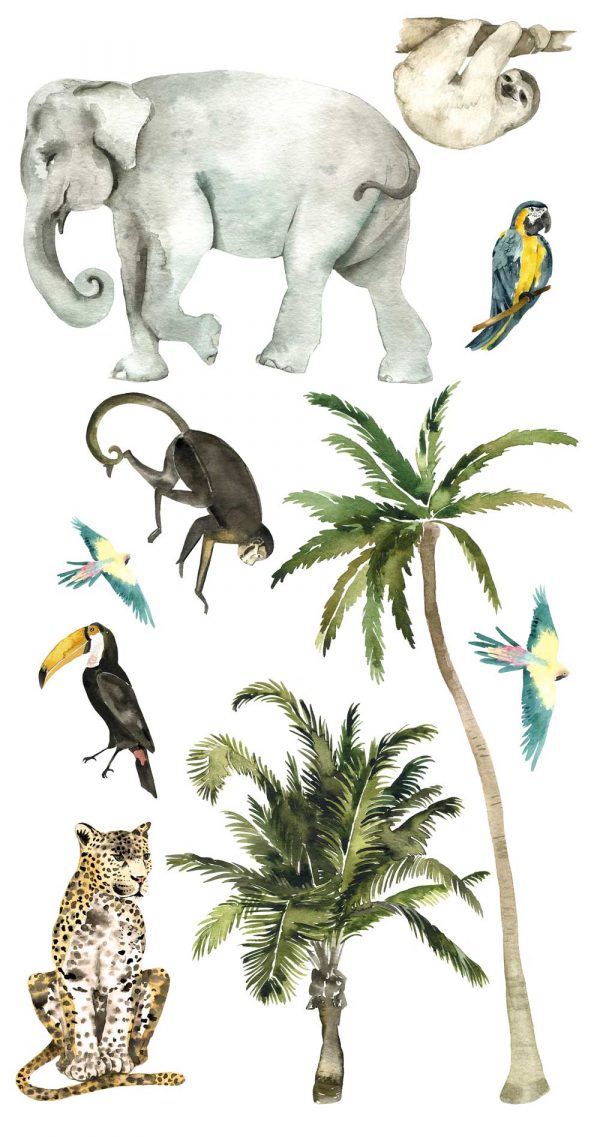 Naklejki tropikalne do pokoju dziecięcego