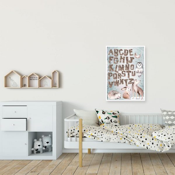 Plakat z alfabetem do pokoju dziecka