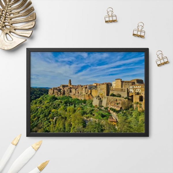 Plakat z miasteczkiem Pitigliano do przedpokoju