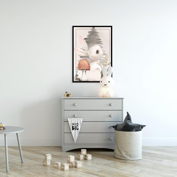 Plakat z królikiem do pokoju chłopca