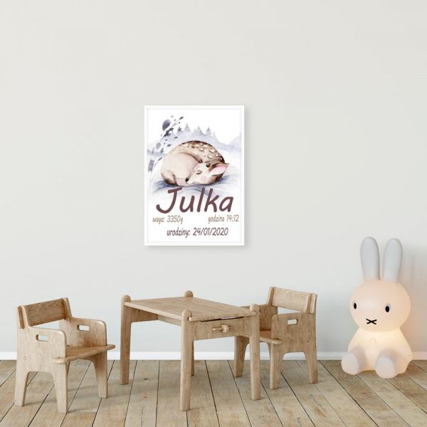 plakat z imieniem do pokoju dziecka