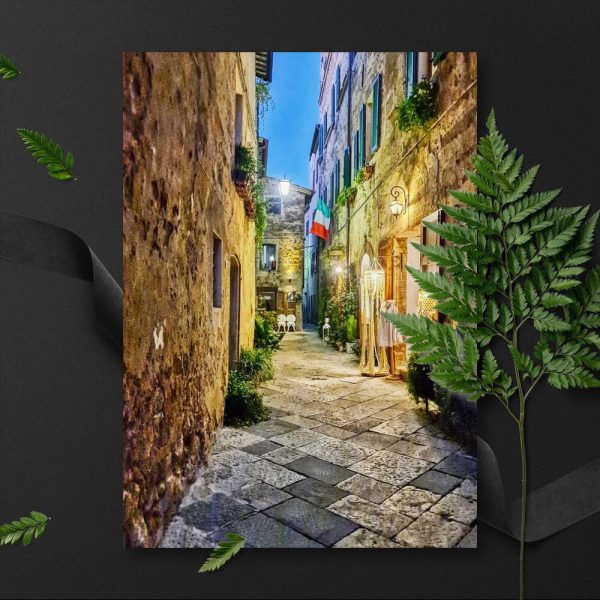 Plakat do biura podróży - Uliczka w Pienzie