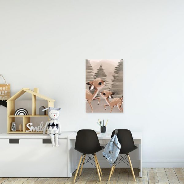 Obraz z pomysłowym motywem sarenek