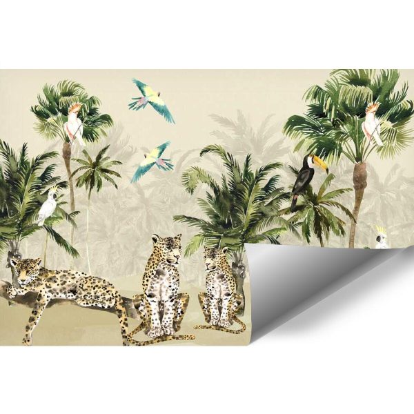 Fantazyjna tapeta dla dzieci z ptakami