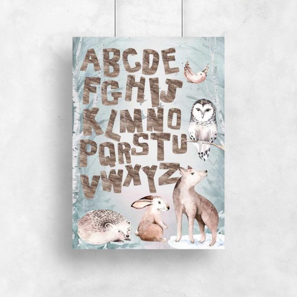Plakat z alfabetem dla dziecka