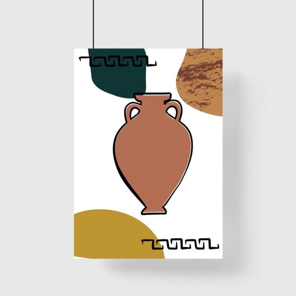 Plakat z antycznym naczyniem