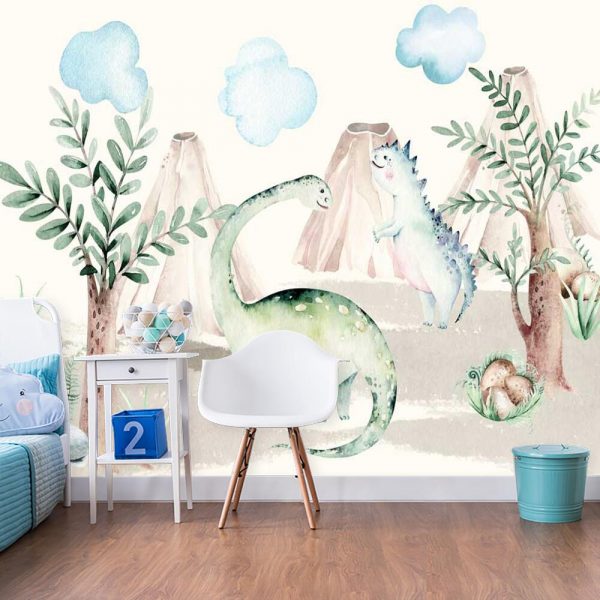 Tapeta dla dzieci z motywem dinozaurów