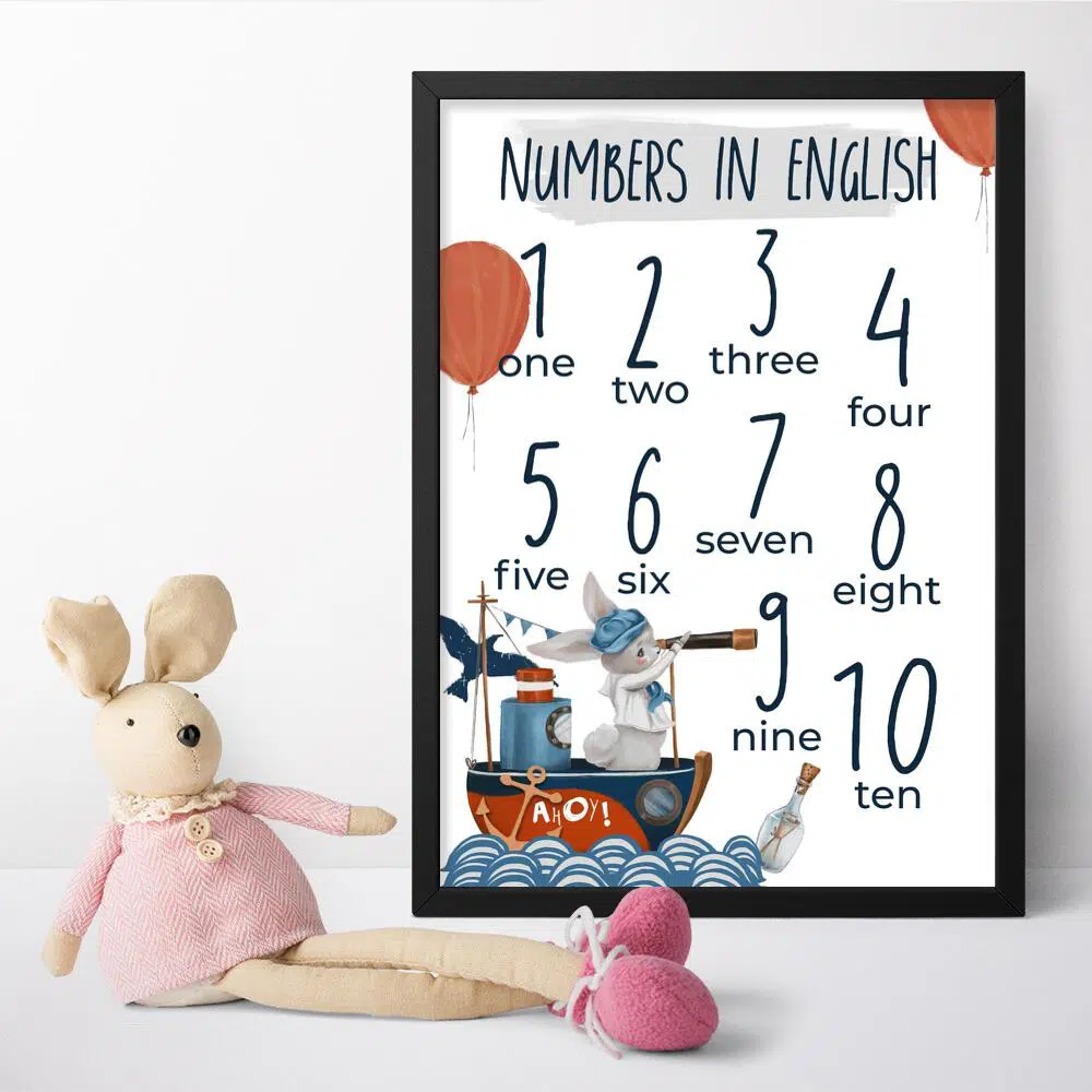 Plakat z króliczkiem dla dziewczynki