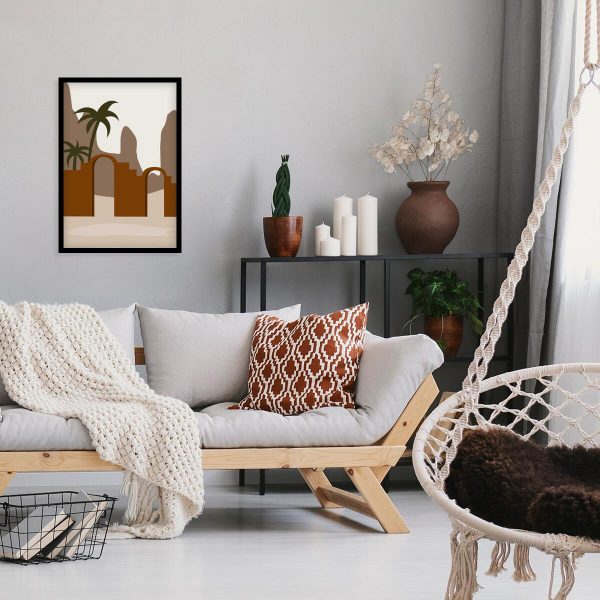 Brama na artystycznym plakacie do salonu